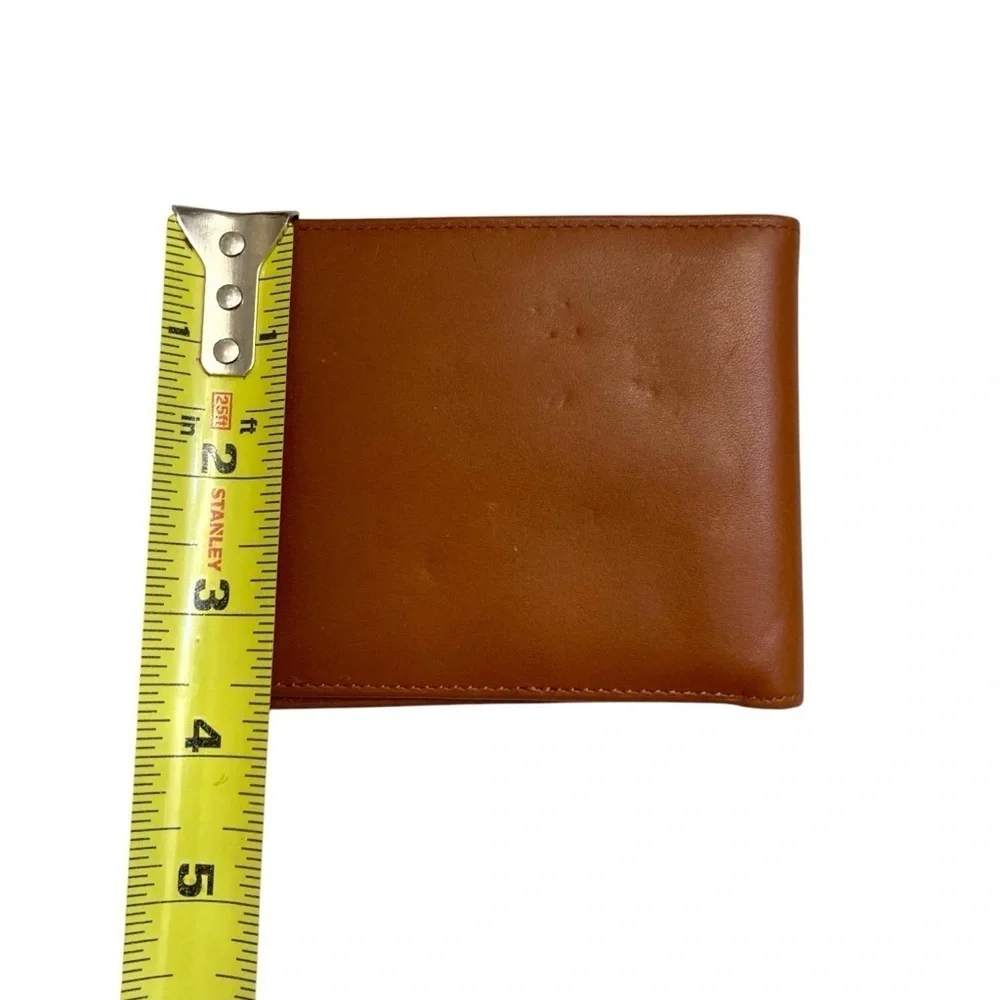 Tumi brown leather mens wallet